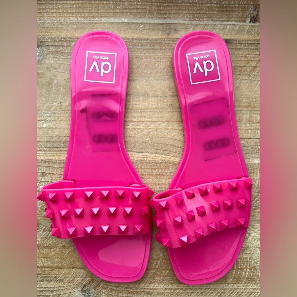 Dolce Vita Pink Studded Jelly Sandal Size 7 New - Picture 3 of 9